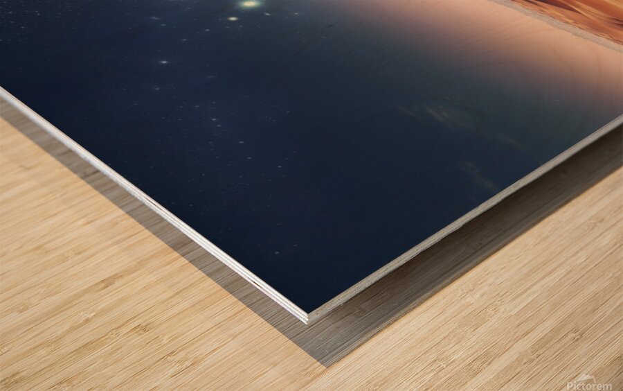 irene yakynuka desert landscape of dunes with sta Wood print