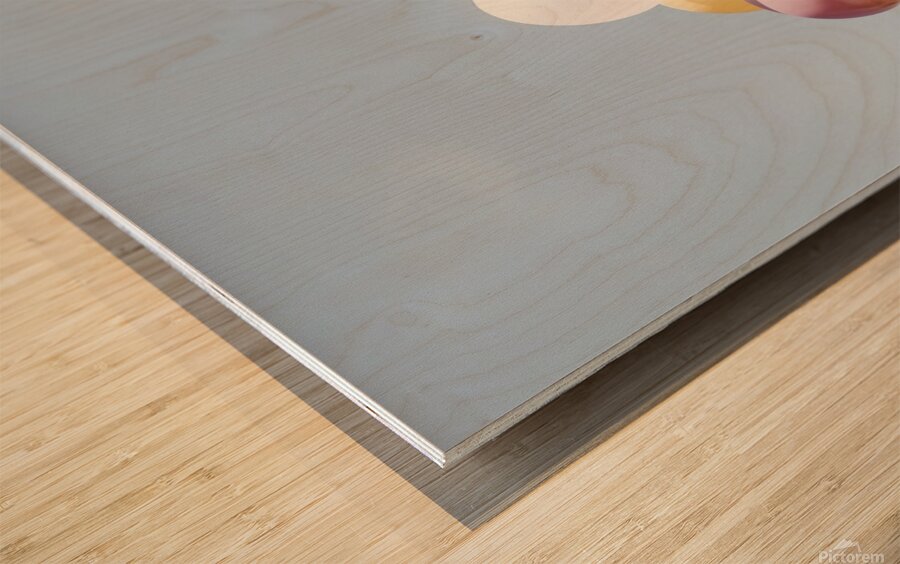 In a mesmerizing display of colors a dynamic wave-shaped spiral Wood print