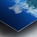 mountains with snow trees Metal print