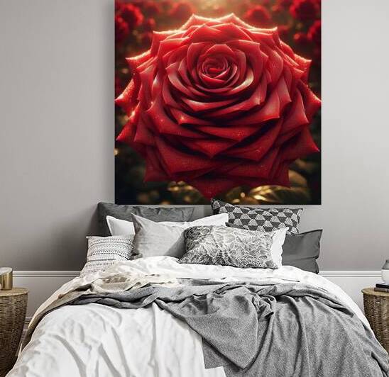 Elegant Red Paper Rose Craft by Moussadz