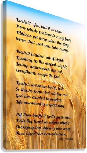 Buried for Feeding Canvas Print