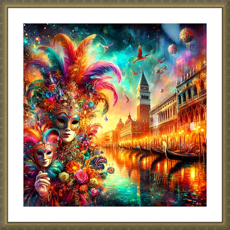 Venice Carnival Picture Frame print