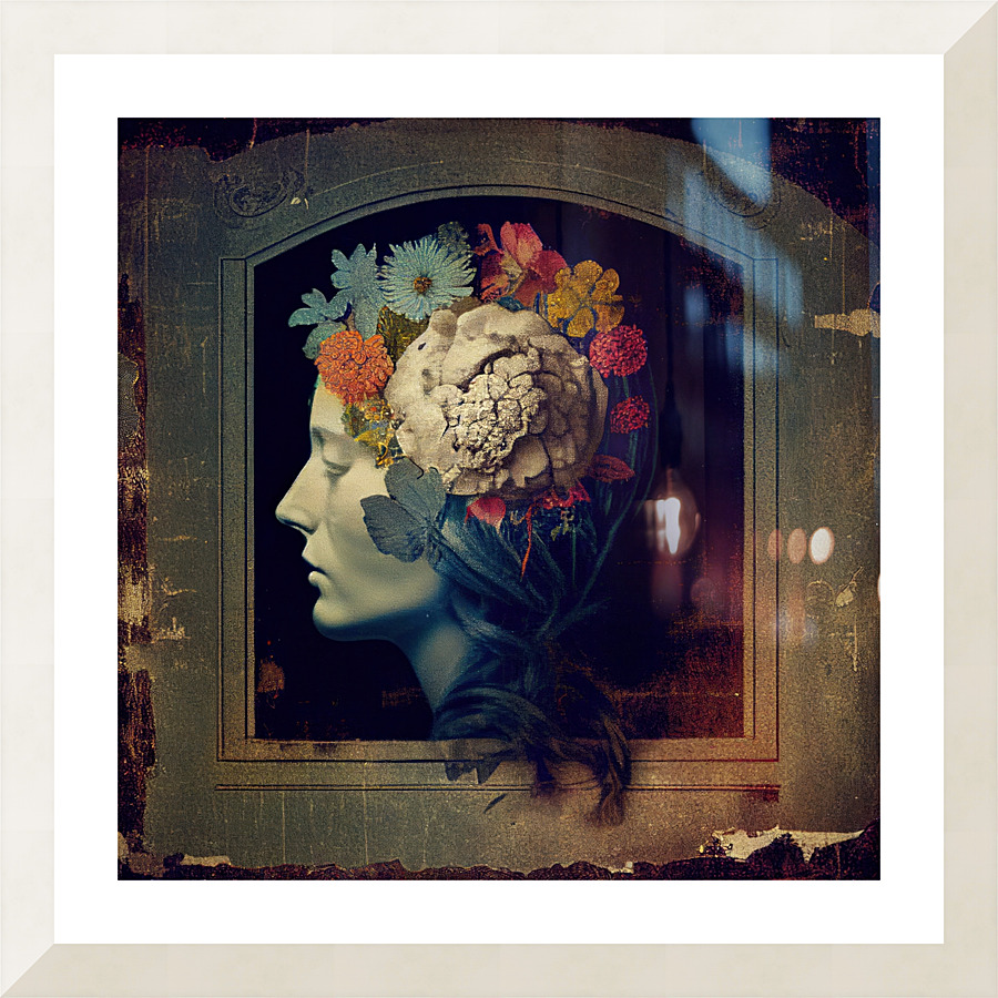 Mindful Flowers Aurora Picture Frame print