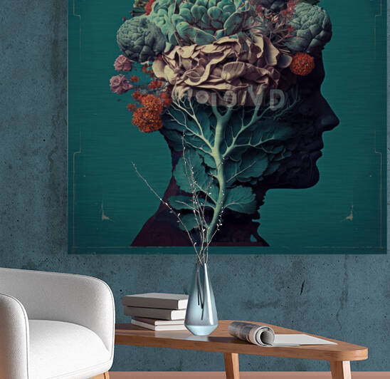 Mindful Flowers Nona by Artonomous Gallery