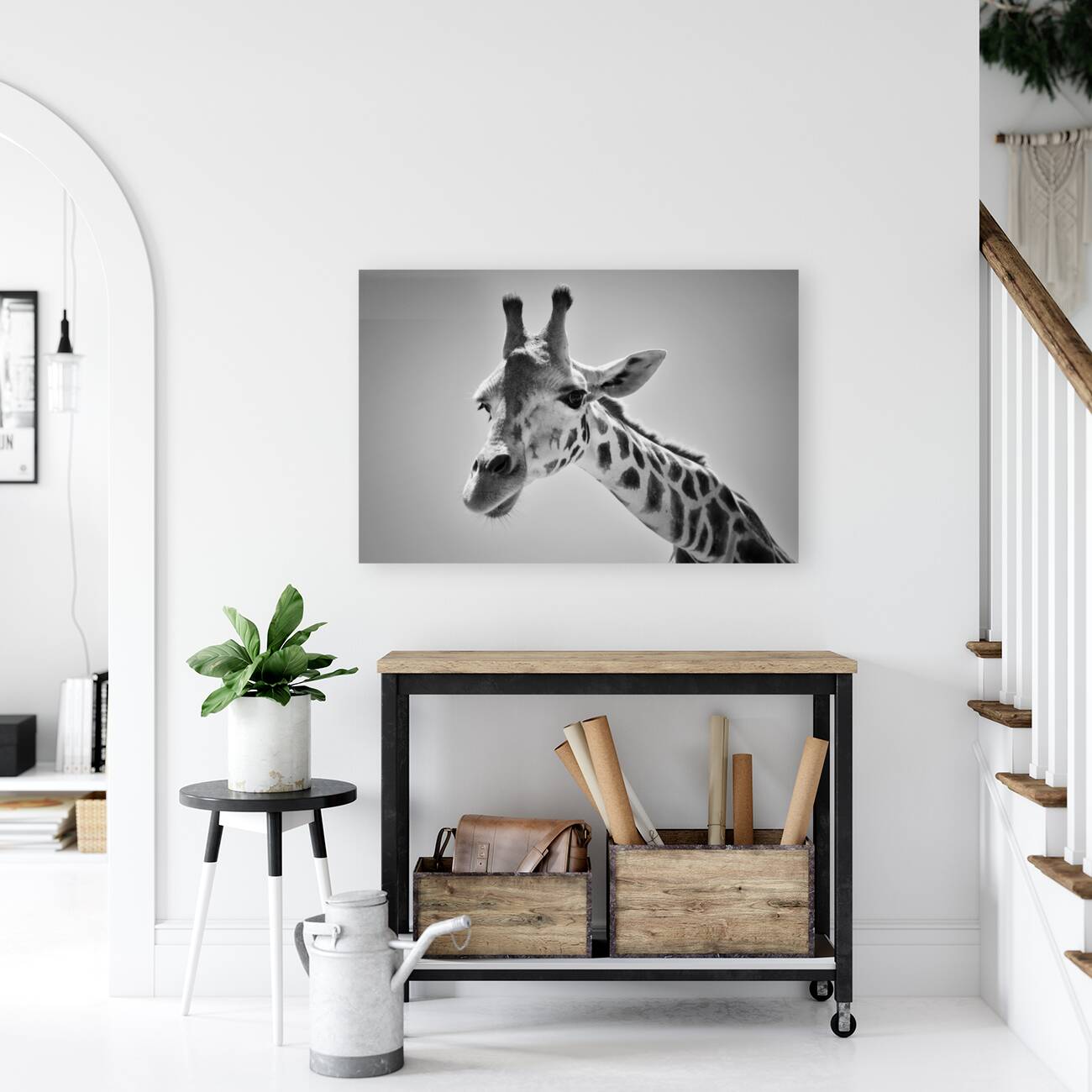 Giraffe | Black and White Reproduction