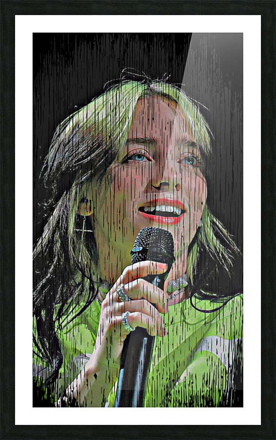 Billie Eilish Black Effect Picture Frame print