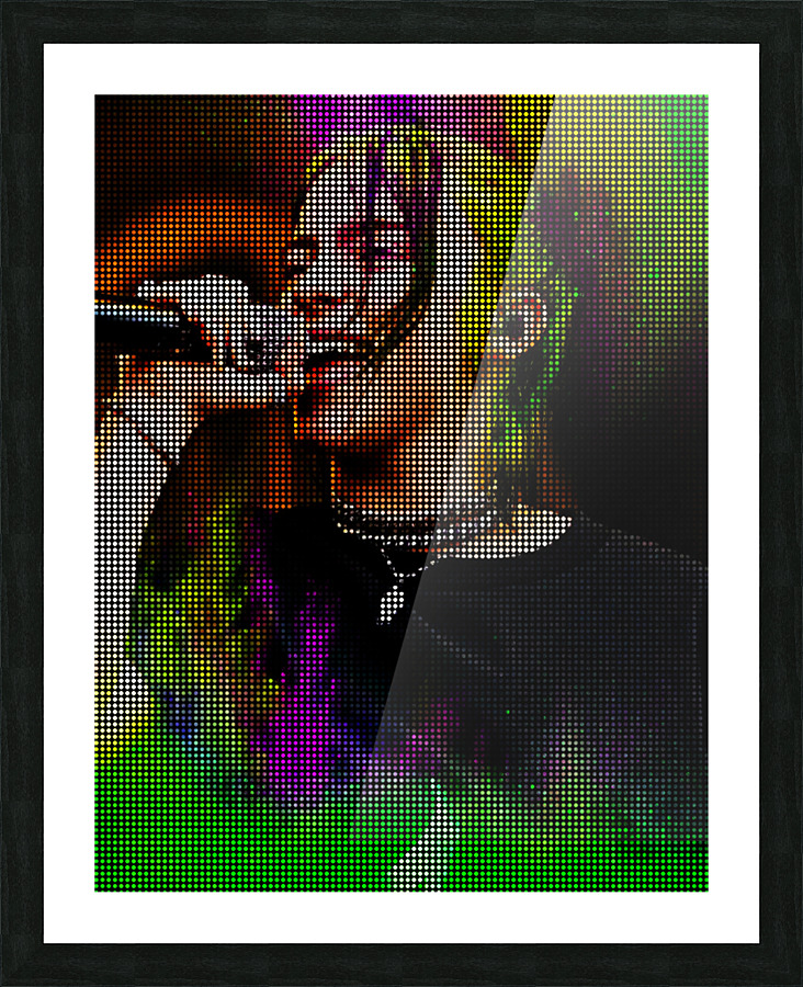 Billie Eilish pixel Picture Frame print