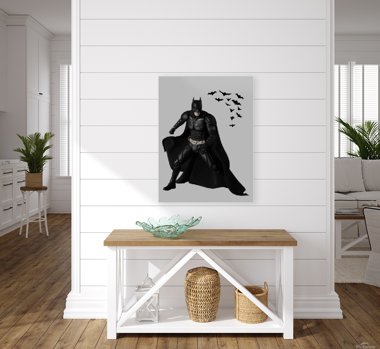 Batman on pixel Reproduction