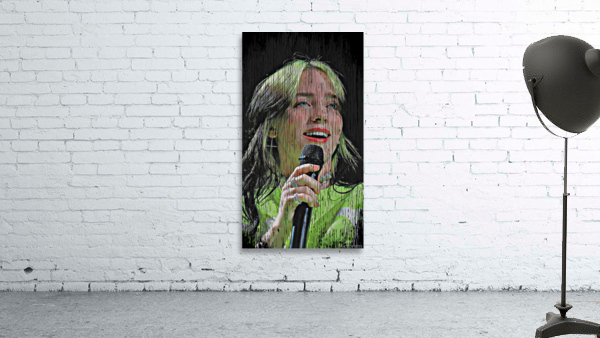 Billie Eilish Black Effect Wall Preview