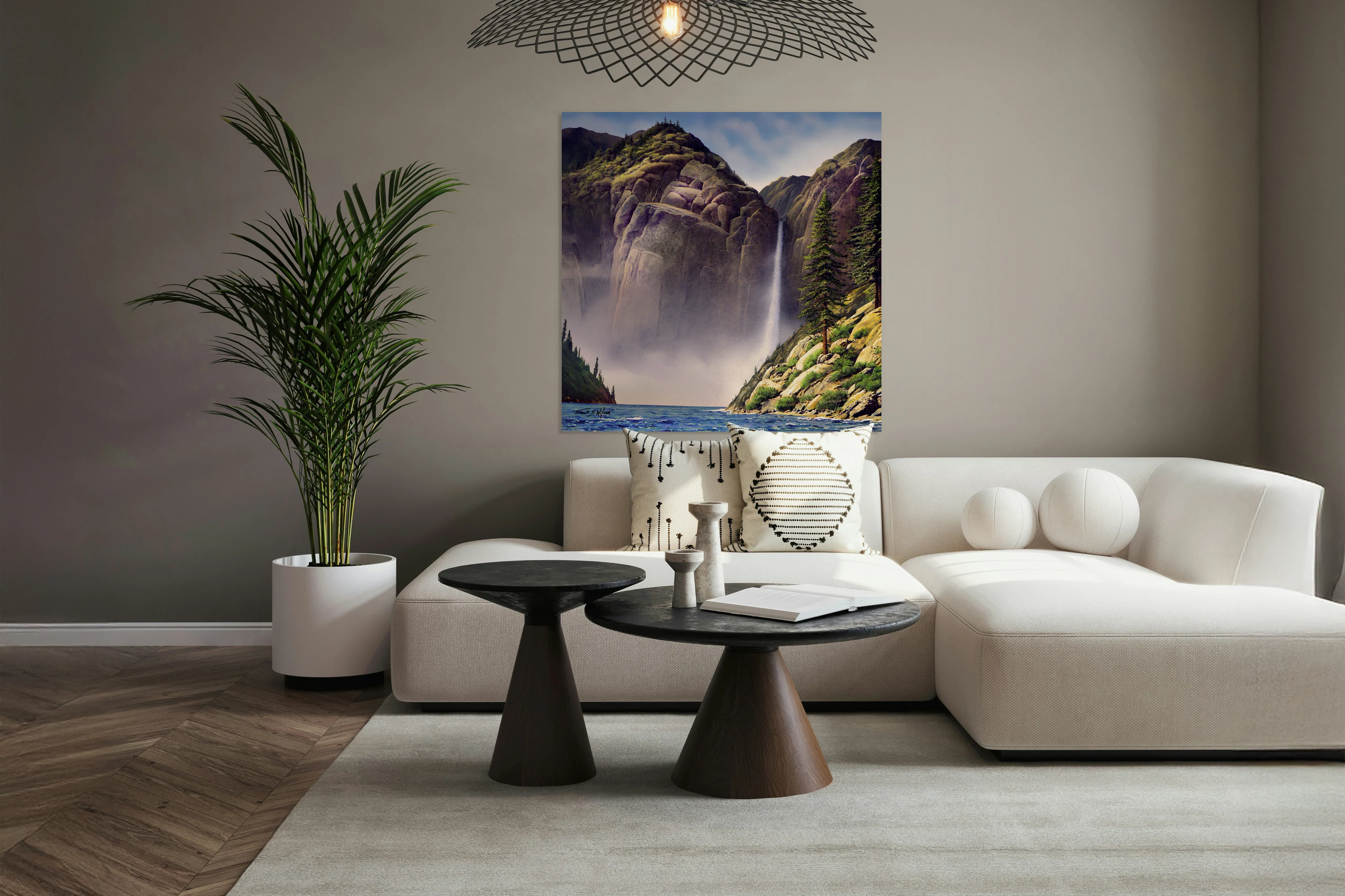 Mountain Valley Waterfall