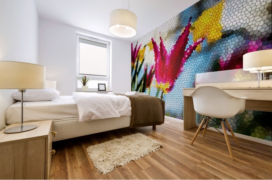 Tulip Mosaic Mural print