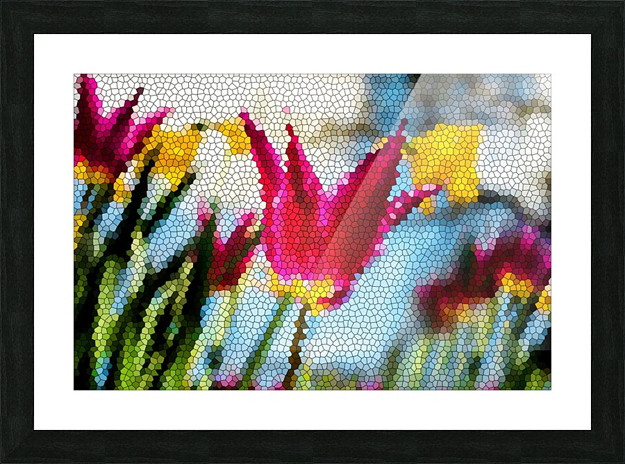 Tulip Mosaic Picture Frame print