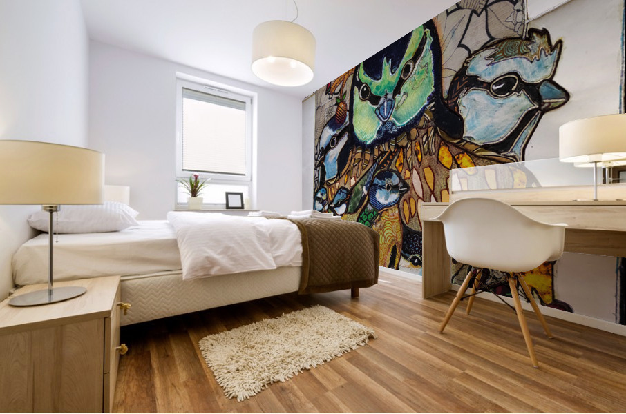 The Obvious Visitors Mural print
