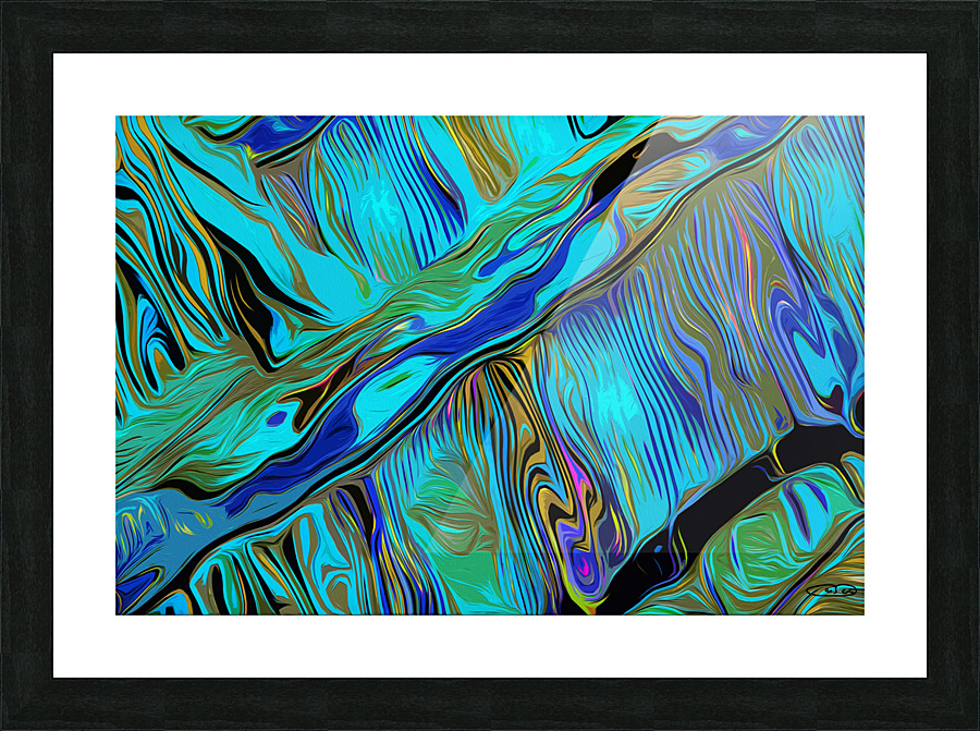 Blue Illusion Picture Frame print