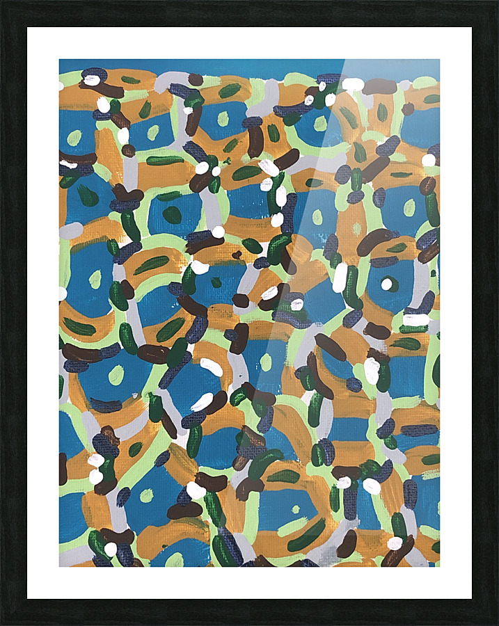 BLUE FACES Picture Frame print