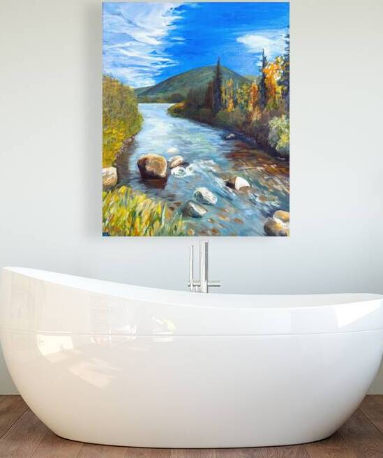 The River oil on canvas 16x20 created 2024 FOR GI by Cynthia Lavin