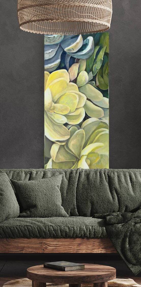 Succulents Here 48x22 MASTER by Cynthia Lavin