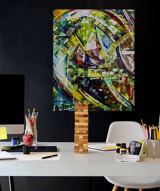 Larger Than Life Giclee Embellished 1 oil on gicl by Cynthia Lavin