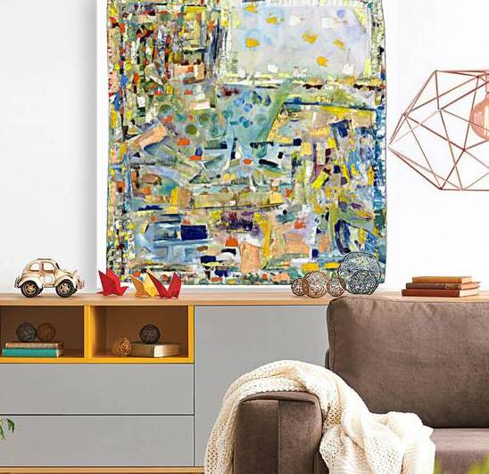 Here and There Abstract 19.5x19.5 MASTER 20260207 by Cynthia Lavin