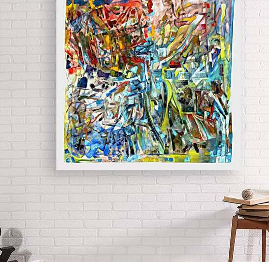 In Between It All Abstract 4 oil on cloth 20x20 c by Cynthia Lavin