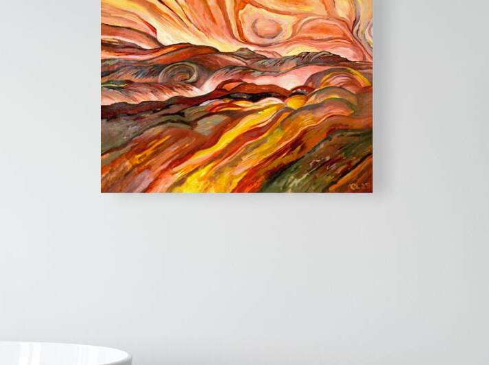 Variations of a Landscape Modified oil on linen 4 by Cynthia Lavin