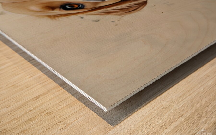 Golden Labrador Watercolor Art – Perfect Gift for Dog Lovers and Pet Owners Wood print