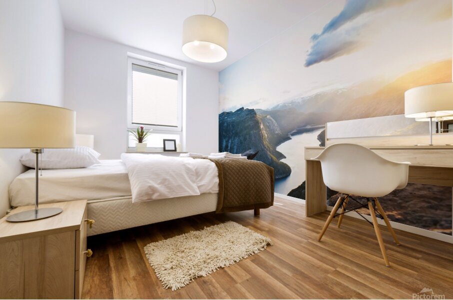 Sunset at Trolltunga Norway Mural print