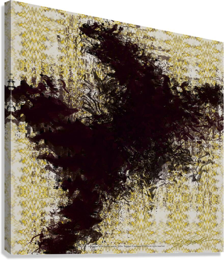 WALLPAPER WITH SCORCH MARKS  Canvas Print