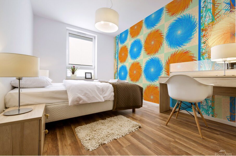 SPINY MCM QUILT  Mural print