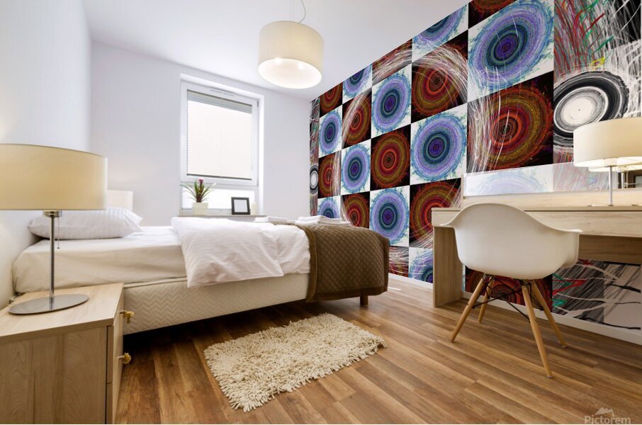 SPIN-N-SPARK QUILT  Mural print