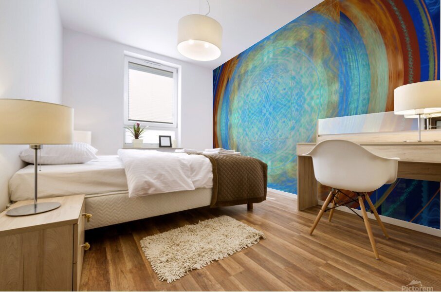 TITANIUM GLOW SQUIRCLES  Mural print
