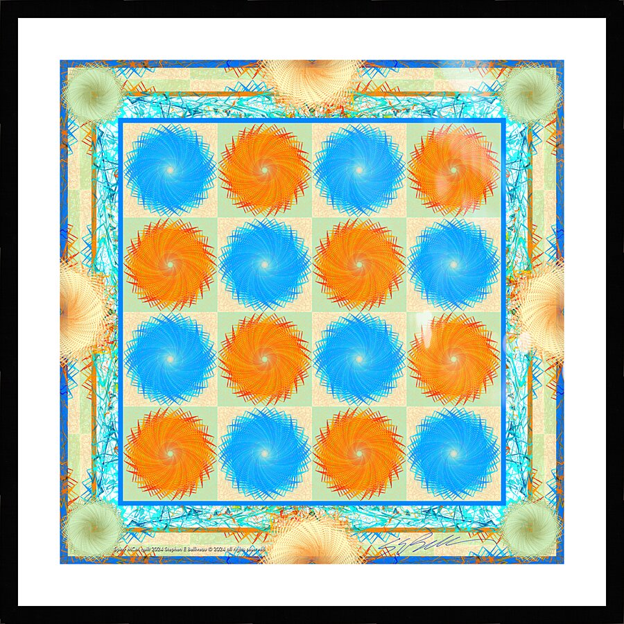 SPINY MCM QUILT  Picture Frame print
