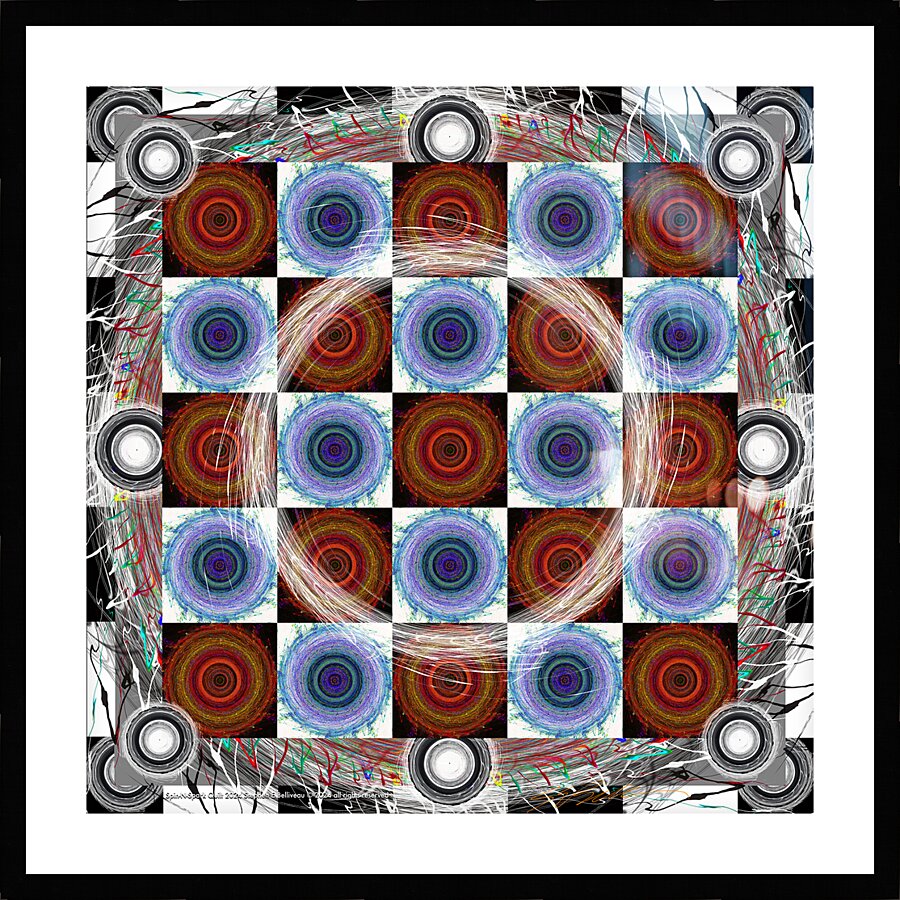 SPIN-N-SPARK QUILT  Picture Frame print
