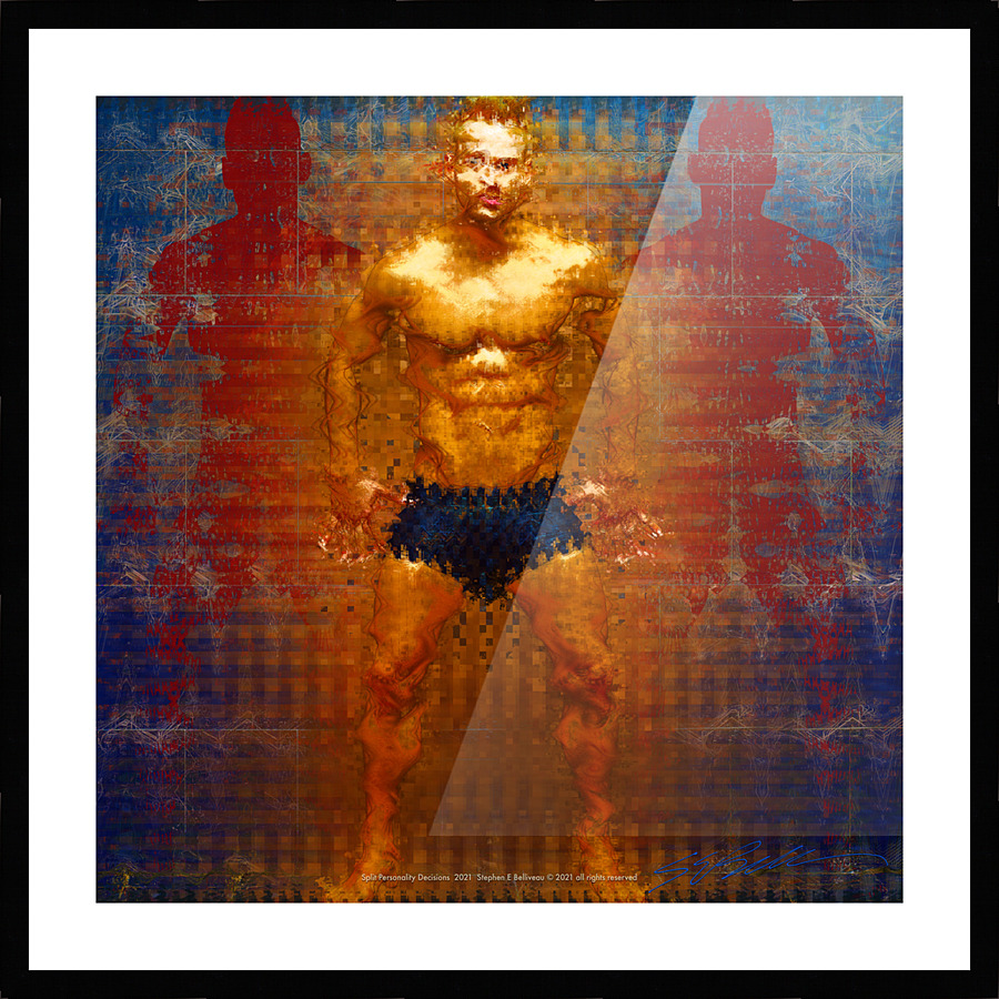 Spilt Personality Decisions Picture Frame print