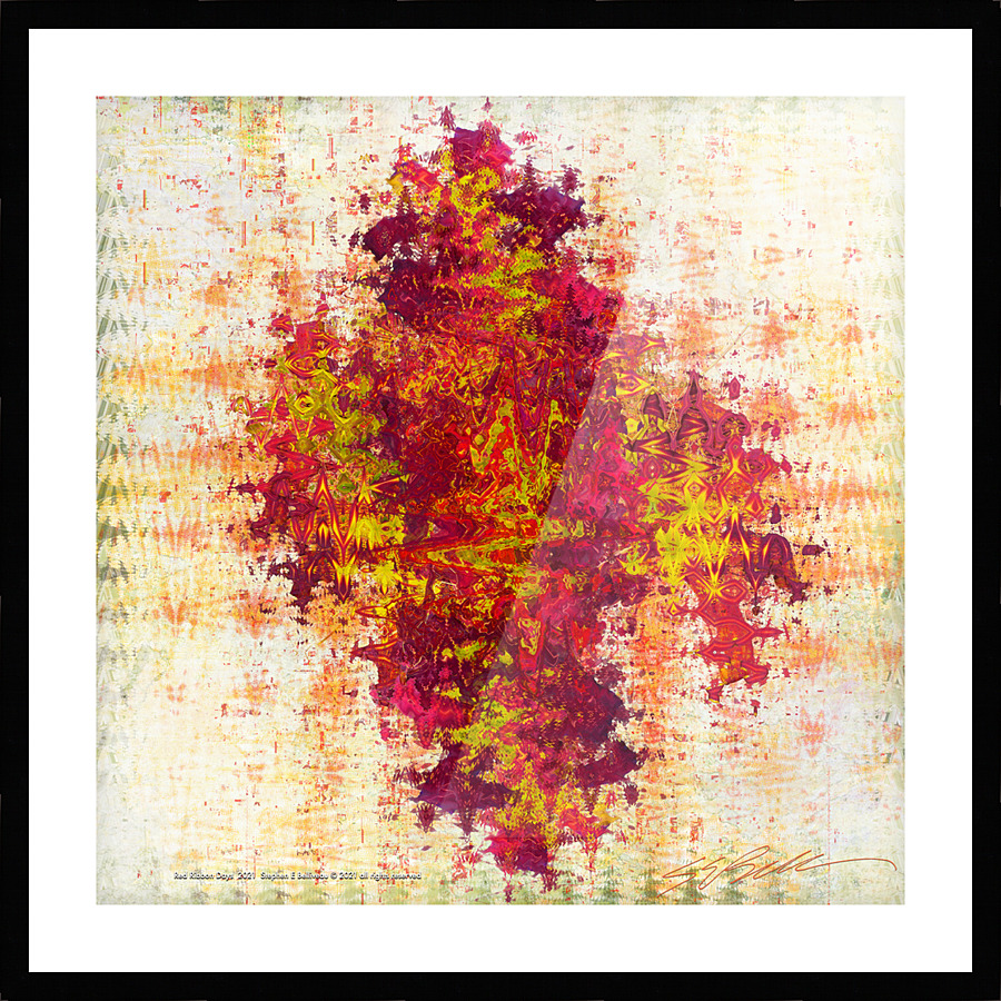 Red Ribbon Days  Picture Frame print