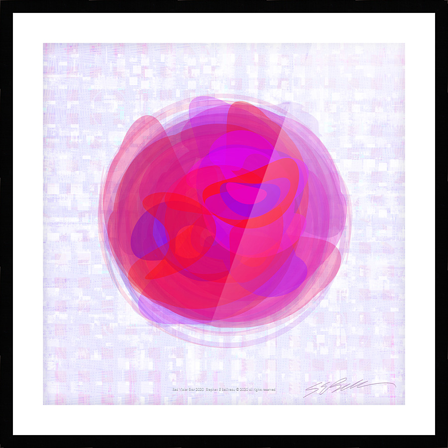 Red Violet Star  Picture Frame print