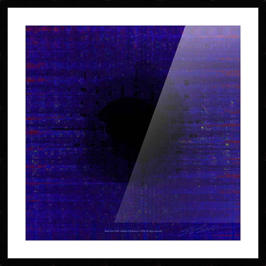 Black Star Picture Frame print