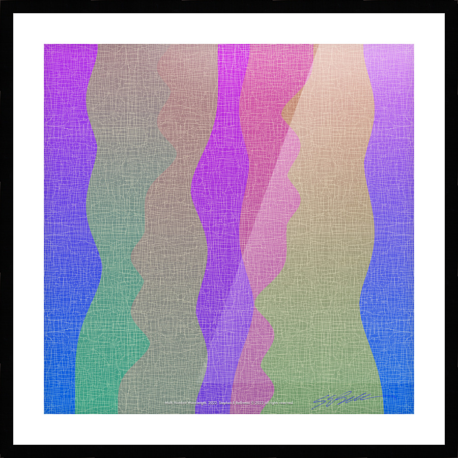 MULTI OMBRE WAVELENGTH Picture Frame print