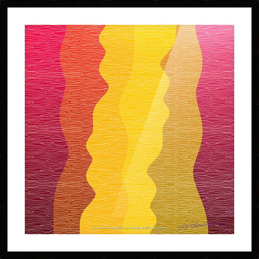 WARM OMBRE WAVELENGTH Picture Frame print