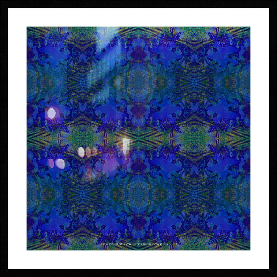 BIG BLUE TREMBLING PATTERN  Picture Frame print