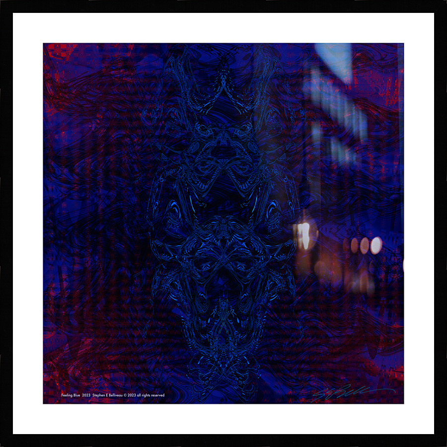 FEELING BLUE Picture Frame print