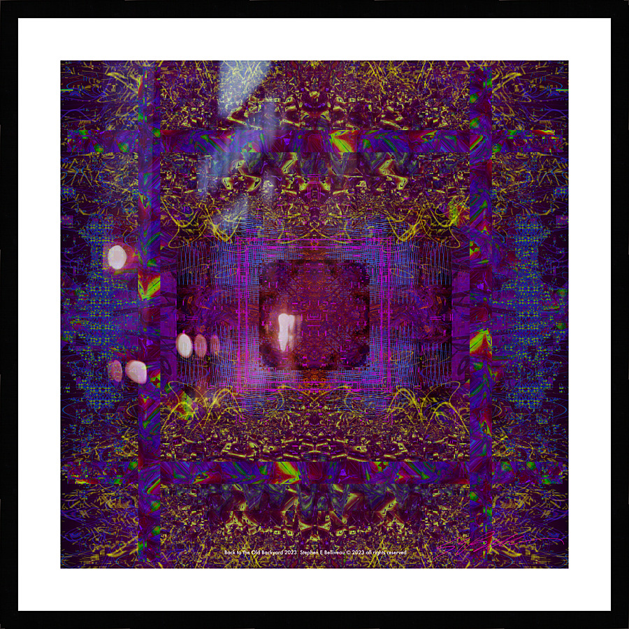 BACK TO THE OLD BACKYARD  Picture Frame print