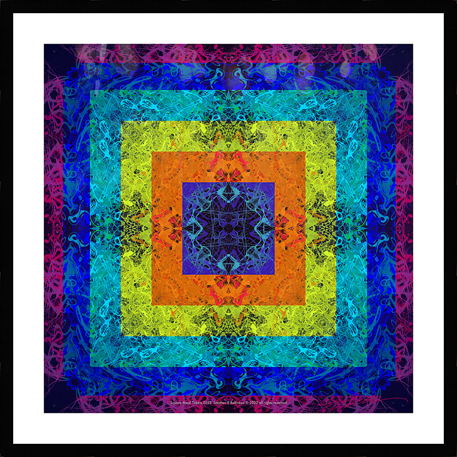 SQUARE MEAL TICKETS  Picture Frame print