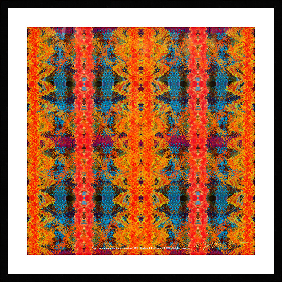 AGAIN AND AGAIN THE SAME SITUATION Picture Frame print
