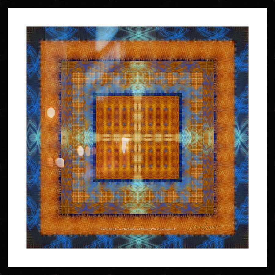 TITANIUM GLOW BOXES  Picture Frame print