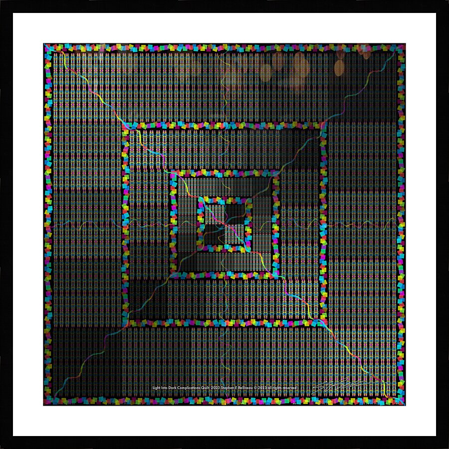 LIGHT INTO DARK COMPLICATIONS Picture Frame print