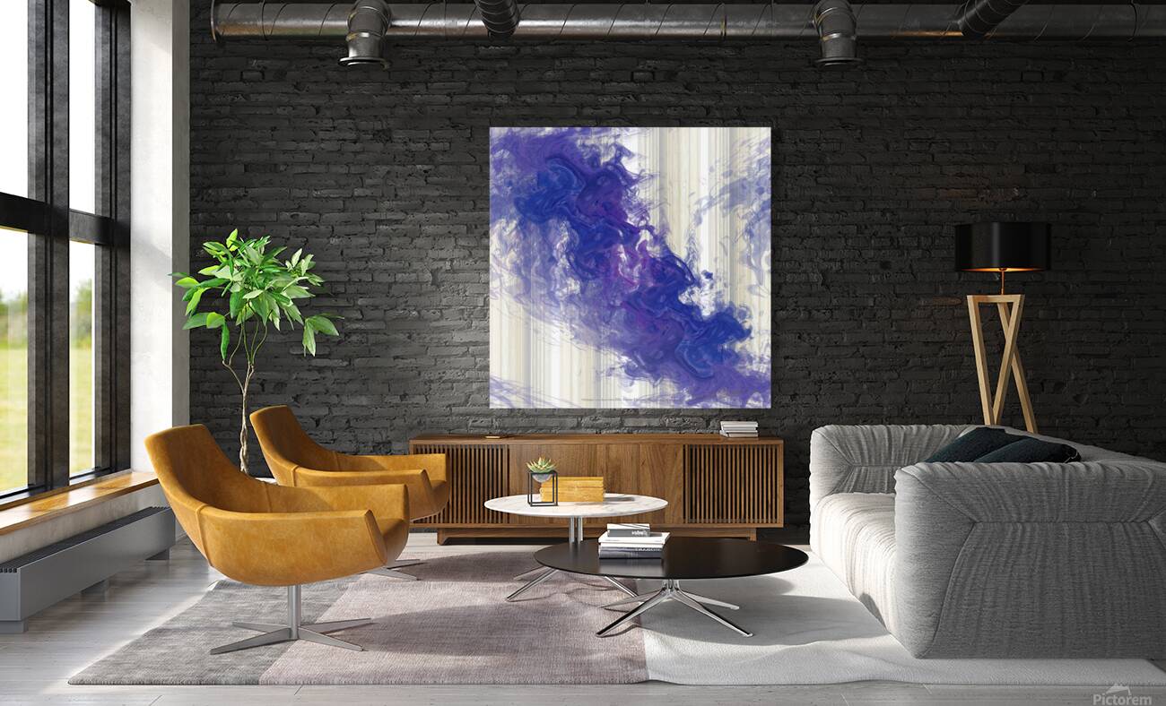 WALLPAPER WITH BLUE WAVE  Reproduction
