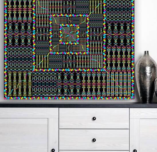 ROLLING  TUMBLING AT NIGHT QUILT  by Stephen Belliveau