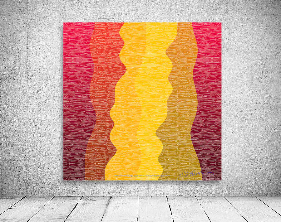 WARM OMBRE WAVELENGTH Wall Preview