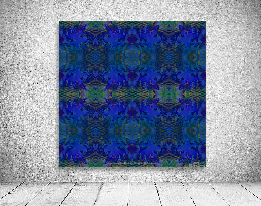 BIG BLUE TREMBLING PATTERN  Wall Preview